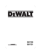 DeWalt D21721 Manual