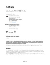 natus Quantum 10-20 Instructions For Use Manual