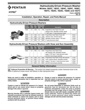 Pentair HYPRO 1824C Installation, Operation, Repair And Parts Manual