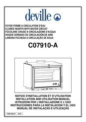 deville C07910-A Installation And Utilisation Manual