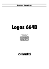 Olivetti Logos 664B Instructions Manual