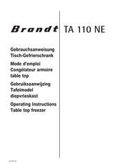 Brandt TA 110 NE Operating Instructions Manual