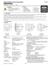 GF Signet 3-8250-2 Manual