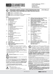 Habasit ROSSI GEARMOTORS A04 Installation And Maintenance Instructions Manual