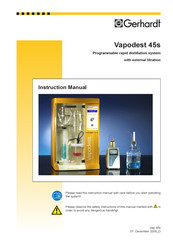 Gerhardt Vapodest 45s Instruction Manual