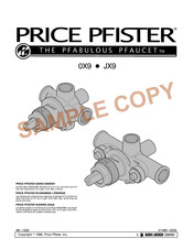 Black & Decker Price Pfister JX9 Manual