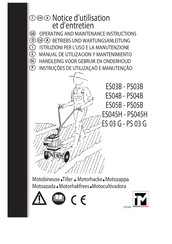 Forges des Margerides PS04B Operating And Maintenance Instructions Manual