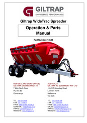 Giltrap WideTrac Operations & Parts Manual