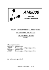 Ozone AM5200 Installation, Operating, Maintenance