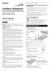 Sony SPP-Q110 Operating Instructions Manual