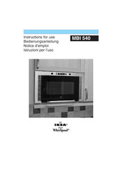 Whirlpool MBI 540 S Instructions For Use Manual