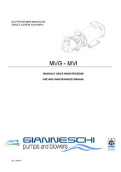 Gianneschi MVG-4 Use And Maintenance Manual
