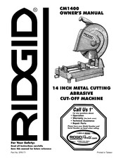 RIDGID CM1400 Owner's Manual