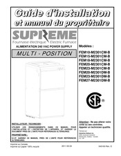 Dettson FEM10-M2301CM-B Installation Instructions And Homeowner's Manual