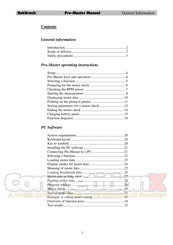 Robitronic Pro-Master Manual