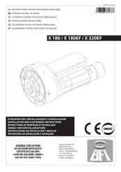 Bft X 180 Installation And Ajustament Instructions