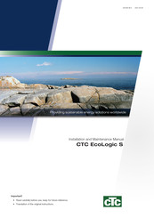 CTC Union EcoLogic S EcoPart Installation And Maintenance Manual