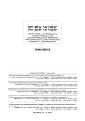 Ravaglioli RAV 1400 A Manual