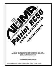 Numa Patriot RC50 Care & Maintenance Instructions