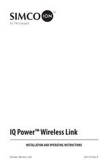 Simco-Ion IQ Power Installation And Operating Instructions Manual