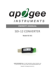 Apogee AC-421 Owner's Manual