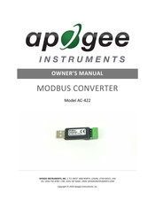 Apogee AC-422 Owner's Manual