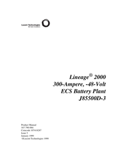 Lucent Technologies Lineage 2000 ECS Battery Plant Product Manual