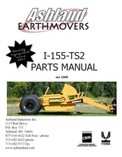 Ashland Earthmovers I-155-TS2 Parts Manual