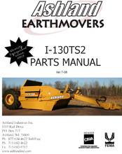Ashland Earthmovers I-130TS2 Parts Manual