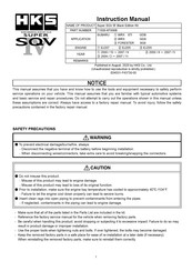 Hks 71008-KF006B Instruction Manual