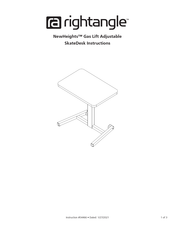 Rightangle NewHeights Gas Lift Adjustable SkateDesk Instructions