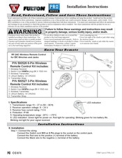FULTON PRO Series Installation Instructions Manual