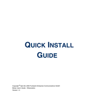 Bintec XGeneration X2301 Quick Install Manual