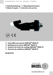 BINZEL-ABICOR ABIPLAS WELD CT Operating Instructions Manual