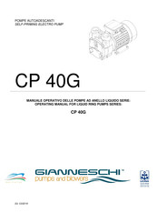 Gianneschi CP 40G Series Operating Manual