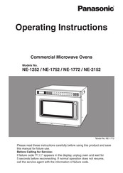 Panasonic NE-1752 Operating Instructions Manual