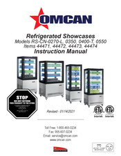 Omcan RS-CN-0270-L Instruction Manual