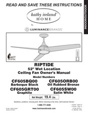 Luminance Brands RIPTIDE CF605BQ00 Owner's Manual