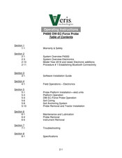 Veris P4000 Operating Instructions Manual