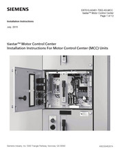 Siemens tiastar MCC Installation Instructions Manual