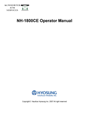 HYOSUNG NH-1800CE Operator's Manual