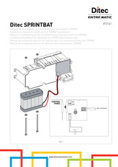 DITEC Entrematic SPRINTBAT Installation Manual