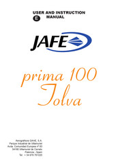jafe PRIMA 100 Tolva Instruction Manual