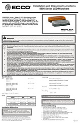 Ecco REFLEX 5500 Series Installation And Operating Instructions Manual