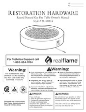 RealFlame 26100244 Owner's Manual