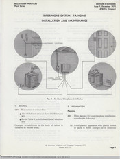 AT&T Plant Series Installation And Maintenance Manual