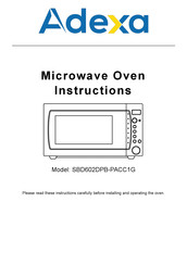 Adexa SBD602DPB-PACC1G Instructions Manual