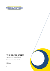 Pressure Tech SS-231 Series Operating And Service Manual