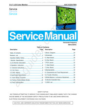 AOC E2251FWH Service Manual