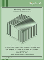 Royalcraft OXFORD 4 Assembly Instructions Manual